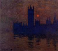 Monet, Claude Oscar - Houses of Parliament, Sunset